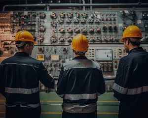 Un groupe d'électriciens 